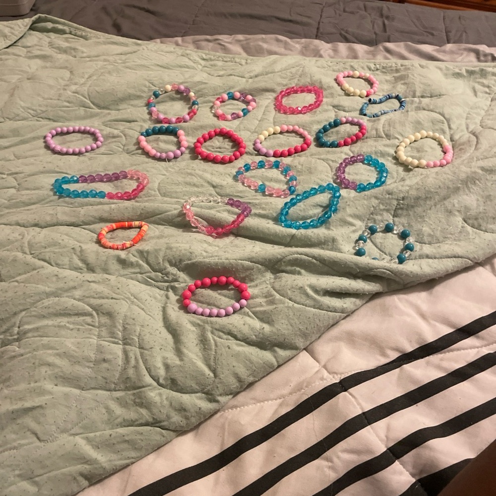 Handmade bracelets made by Rebekah